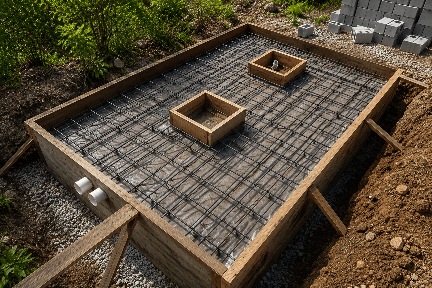 Concrete septic tank installation