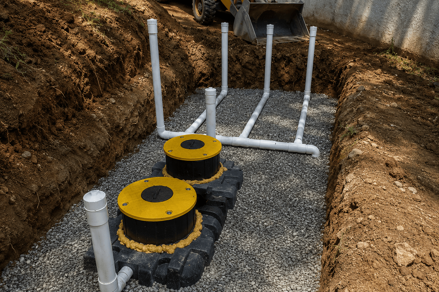 Tile field drainage