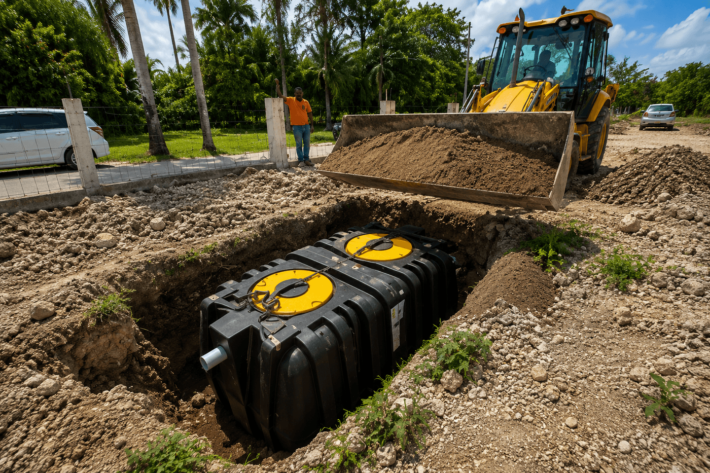 Completed septic install