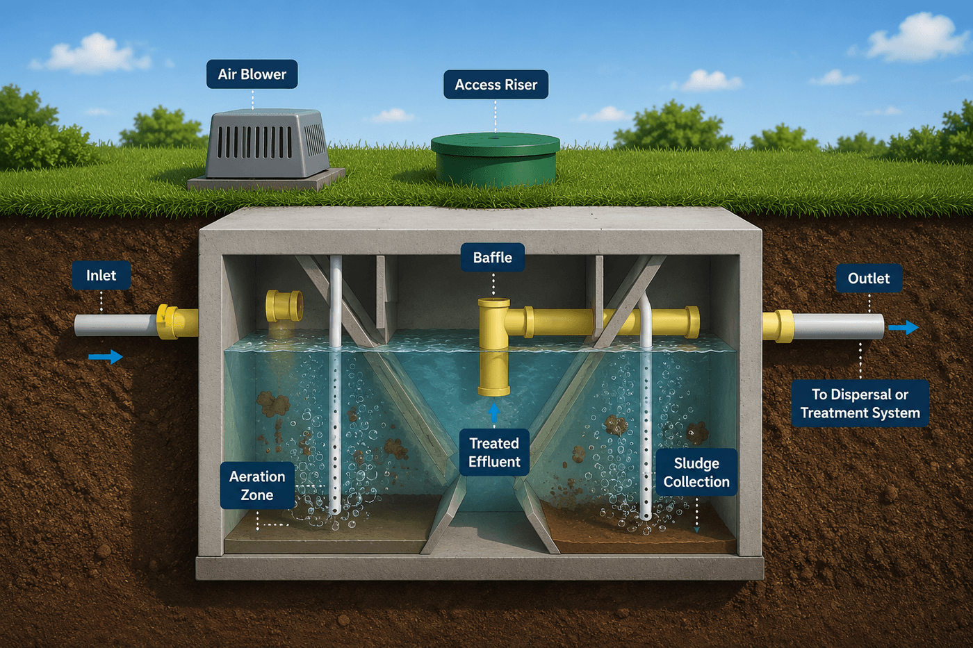 How an aerobic treatment unit works