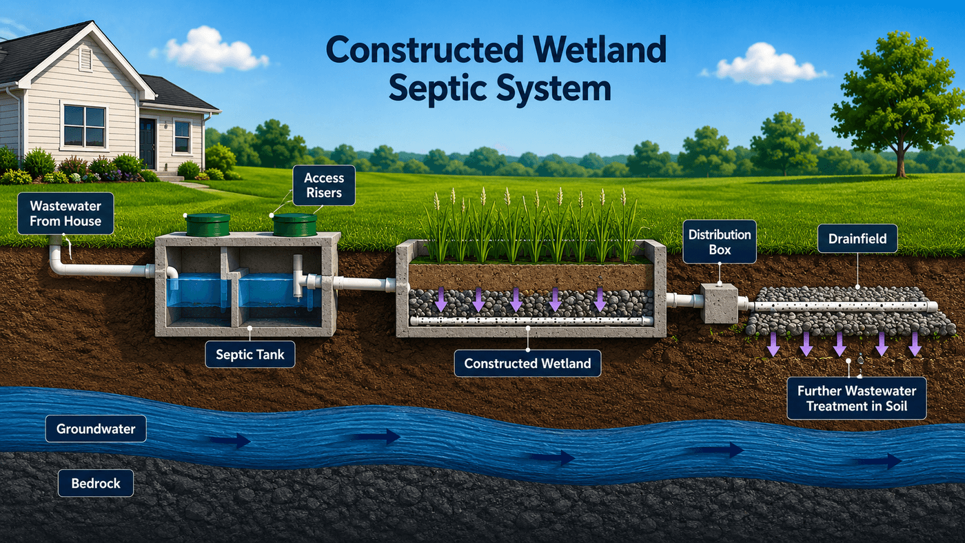 How a constructed wetland system works