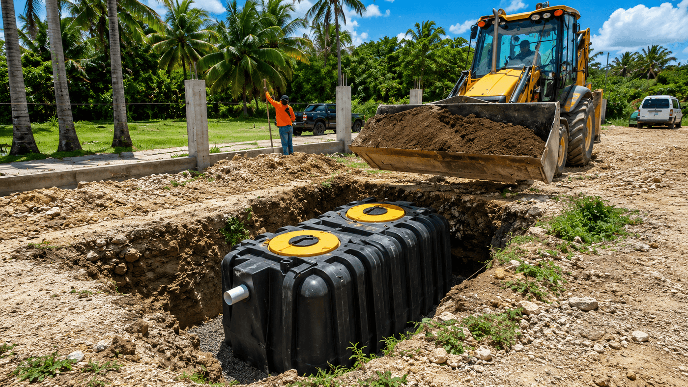 Septic tank installation